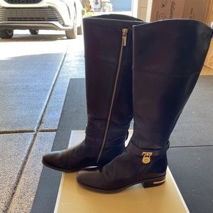 MICHAEL MICHAEL KORS
Aileen Dark Chocolate Leather Riding Boot 
Original